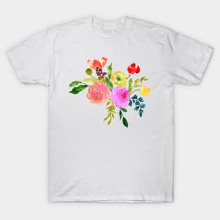 Floral Watercolor, Renunculus T-Shirt